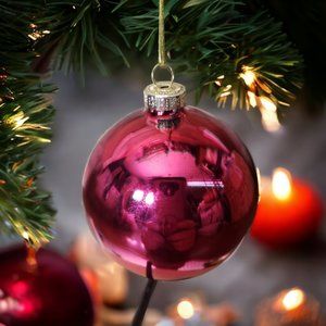 Sullivans 4" Shiny Wine Hand Blown Glass Ornament